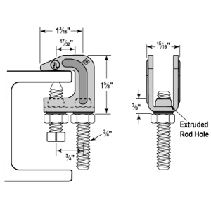 Silver Claw Beam Clamp